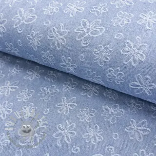 JEANS DENIM JACQUARD Flower light jeans