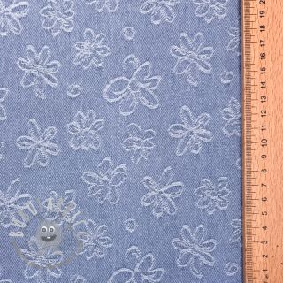 JEANS DENIM JACQUARD Flower light jeans