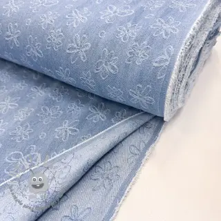 JEANS DENIM JACQUARD Flower light jeans