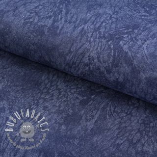 JEANS DENIM HEAVY Animal printed dark blue