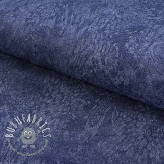 JEANS DENIM HEAVY Animal printed dark blue