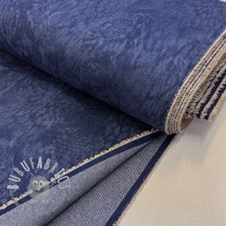 JEANS DENIM HEAVY Animal printed dark blue
