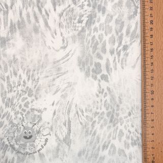 JEANS DENIM HEAVY Animal printed offwhite