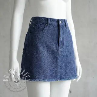 JEANS DENIM HEAVY Animal printed dark blue