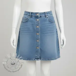 JEANS DENIM HEAVY Animal printed light blue