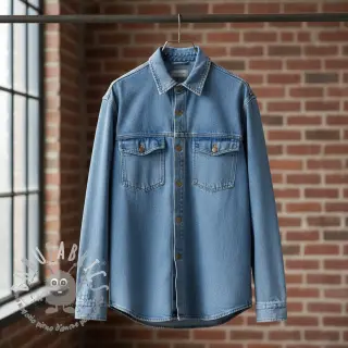 JEANS DENIM HEAVY Animal printed light blue
