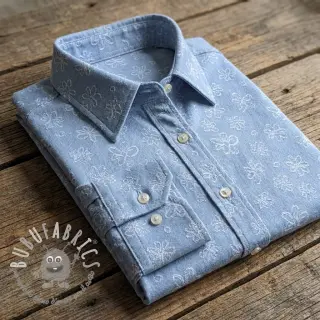 JEANS DENIM JACQUARD Flower light jeans