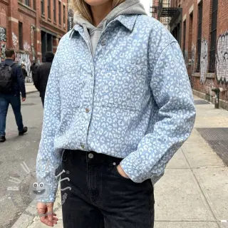 JEANS DENIM Leopard light blue