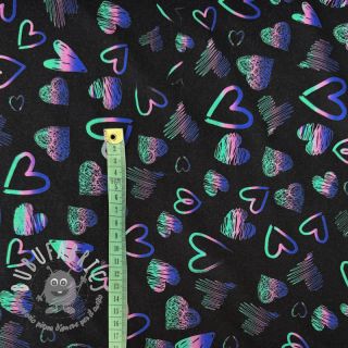 Jersey Hearts black digital print