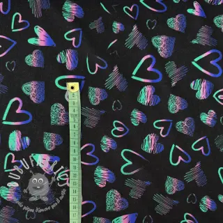 Jersey Hearts black digital print
