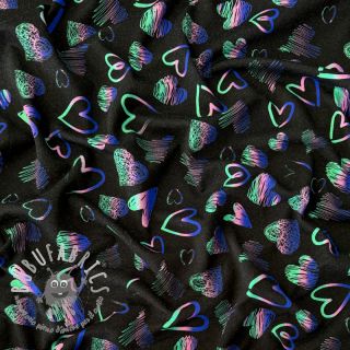 Jersey Hearts black digital print