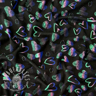 Jersey Hearts black digital print