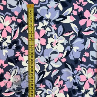 Felpa Bright flowers design blue pink