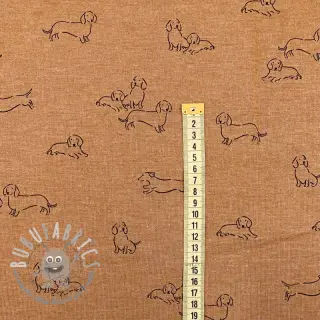 Felpa garzata Dogs camel melange