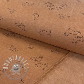 Felpa garzata Dogs camel melange
