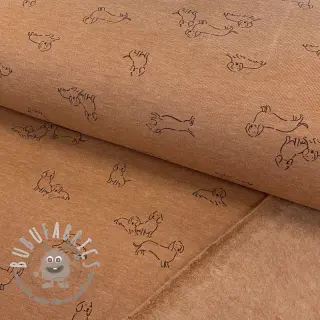 Felpa garzata Dogs camel melange