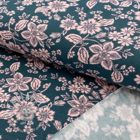 Felpa garzata SOFT Flowers emerald