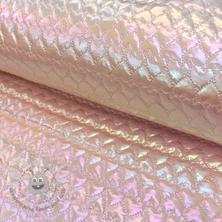 Tessuto trapuntato Fancy hearts pink
