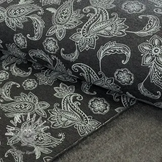 Felpa garzata Paisley anthracite melange