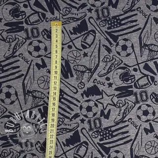 Felpa garzata Sports grey melange