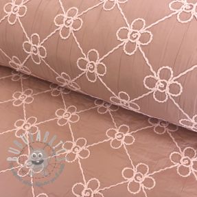 Tessuto trapuntato Flower design old pink