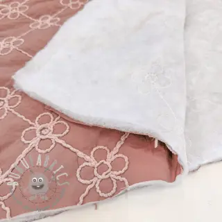Tessuto trapuntato Flower design old pink