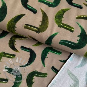 Felpa Crocodile taupe digital print