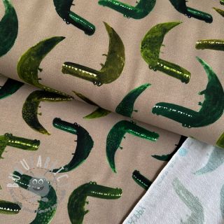 Felpa Crocodile taupe digital print