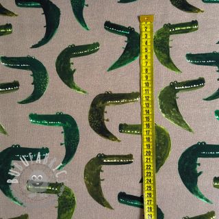 Felpa Crocodile taupe digital print