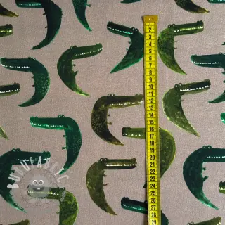 Felpa Crocodile taupe digital print