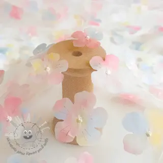Tulle per TUTU RETRO Flowers light blue