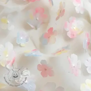 Tulle per TUTU RETRO Flowers light blue