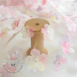 Tulle per TUTU RETRO Flowers light pink