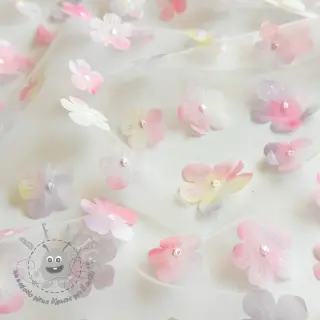 Tulle per TUTU RETRO Flowers light pink
