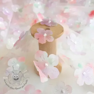 Tulle per TUTU RETRO Flowers lavender