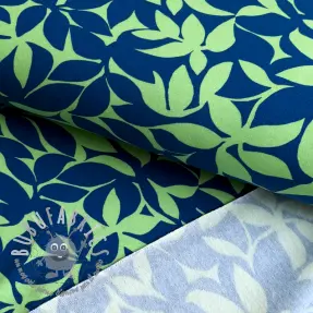 Felpa garzata SOFT Leaves green navy