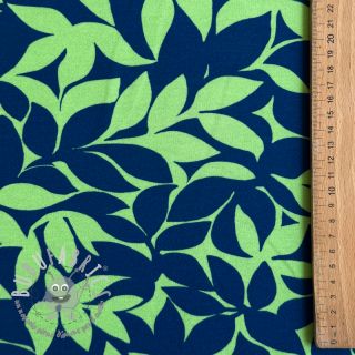 Felpa garzata SOFT Leaves green navy