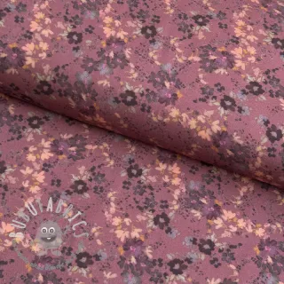 Viscosa ROSELLA STRETCH Tossed flowers rosewood digital print