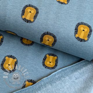 Felpa garzata Lions smoke blue melange