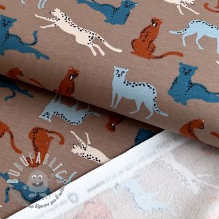 Felpa garzata SOFT Leopard taupe ORGANIC