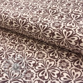 Tessuto decorativo Stamps brown