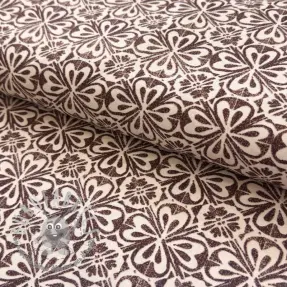 Tessuto decorativo Stamps brown