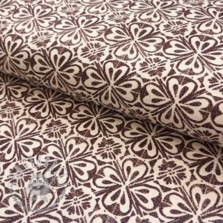 Tessuto decorativo Stamps brown