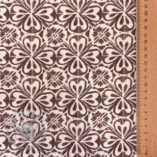 Tessuto decorativo Stamps brown