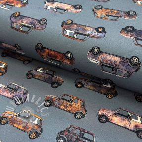 Tessuto decorativo Cars blue shadow digital print