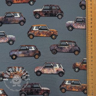 Tessuto decorativo Cars blue shadow digital print