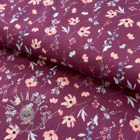 Tessuto di cotone Flowers berry digital print
