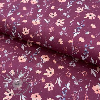 Tessuto di cotone Flowers berry digital print