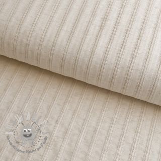 Tessuto di cotone LINEN JACQUARD Stripes beige