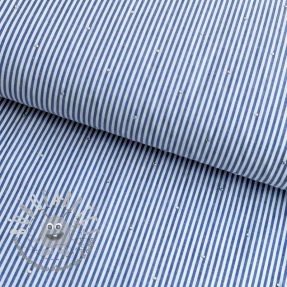 Tessuto di cotone YARN DYED Stripes with studs blue